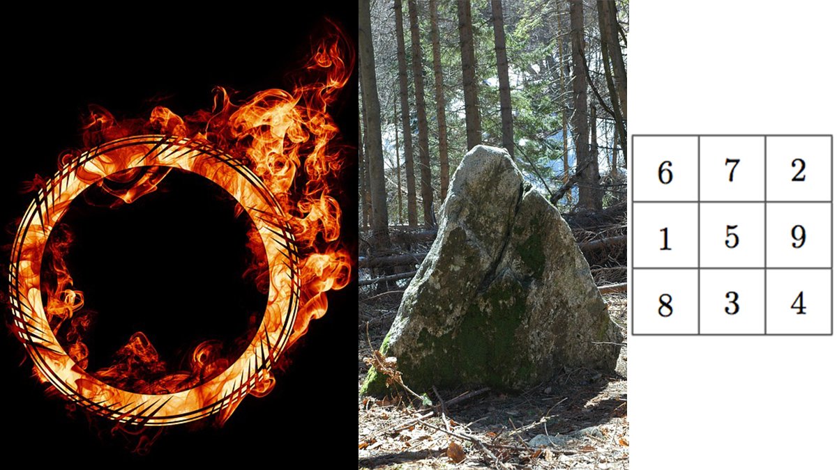 Simboli magici cerchio, triangolo, quadrato, significato e uso